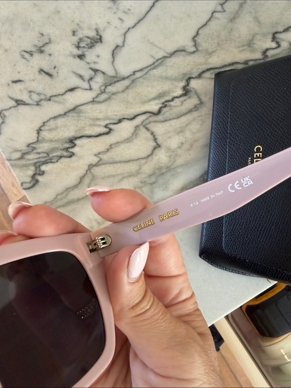 CELINE EYEWEAR Oversized square-frame acetate sunglasses Pink - Picture 6 of 6
